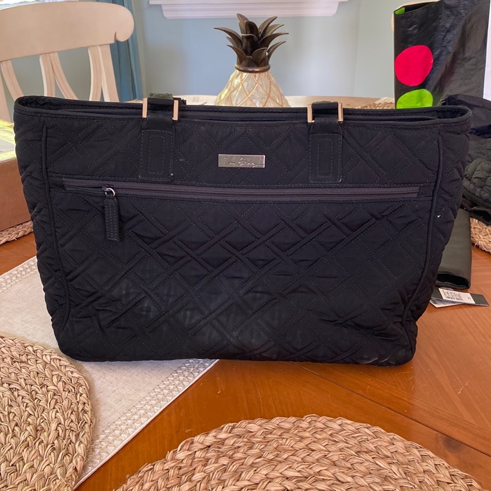 VERA BRADLEY black work tote